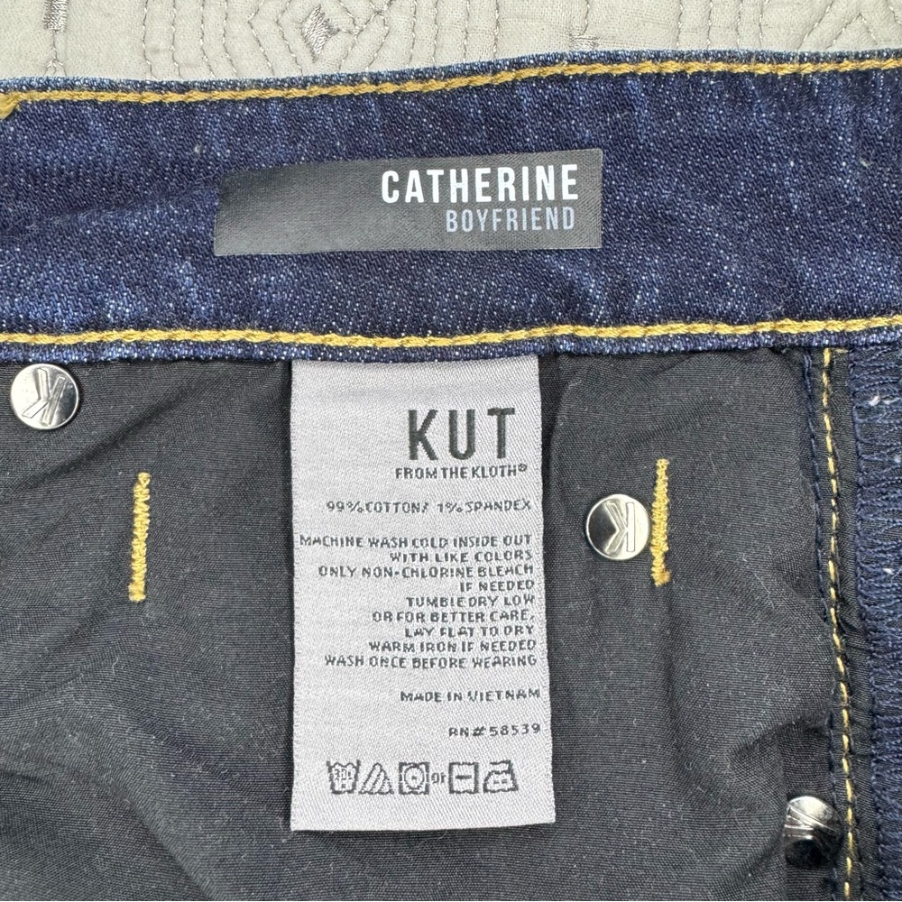 Kut from the Kloth Catherine Boyfriend Jeans Straight Leg Mid Rise Denim Sz 8 - Picture 11 of 12